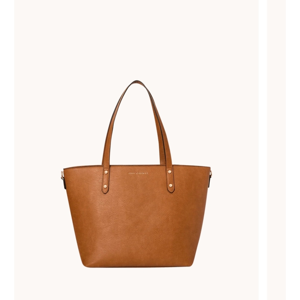 Poppy & Peonies Tan Tote Bag